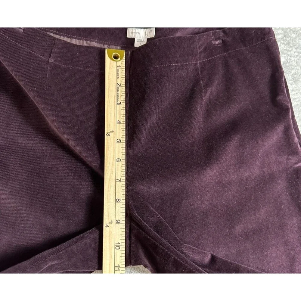 J. Jill Corduroy‎ Pants Women’s Size 8 Wine Burgundy Elevated Basics Classic